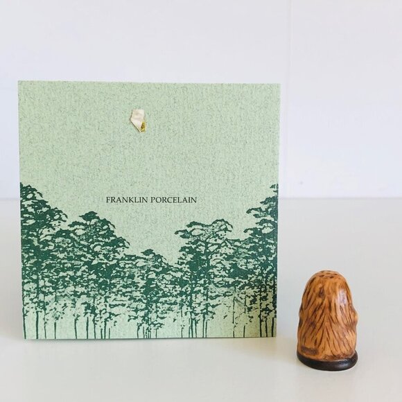 Franklin Mint Porcelain "Friends Of The Forest"‎ Thimble Porcupine Vintage 1980s - Picture 2 of 4